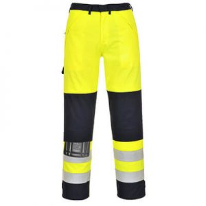 Pantalón de alta visibilidad Multi-Norm Amarillo/Marino FR62 Portwest